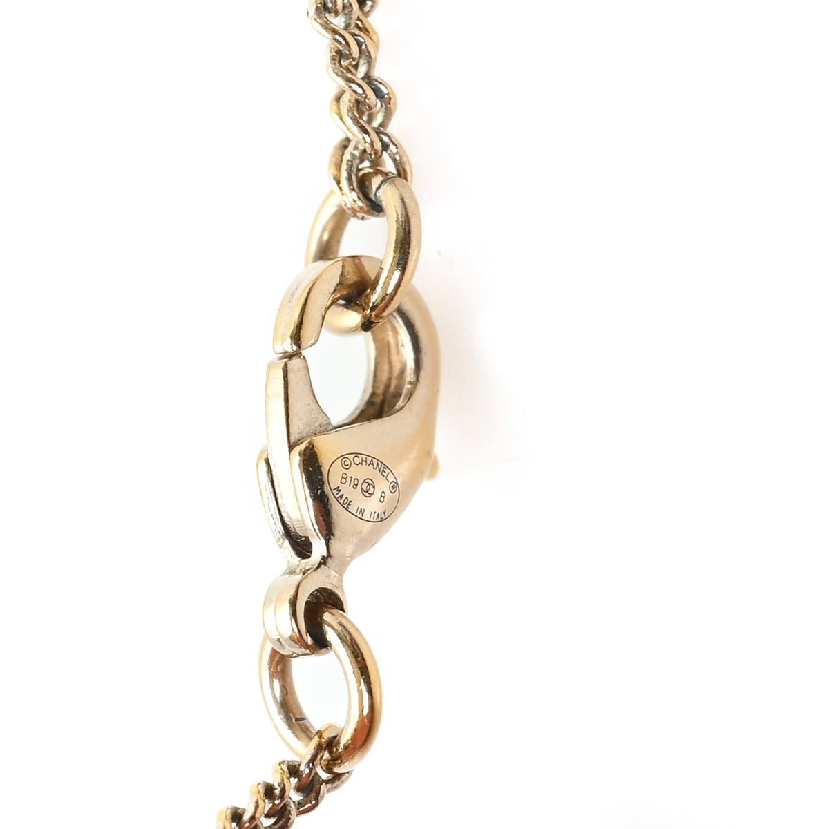 Pearl Crystal CC No 5 Heart Star Pendant Necklace Gold