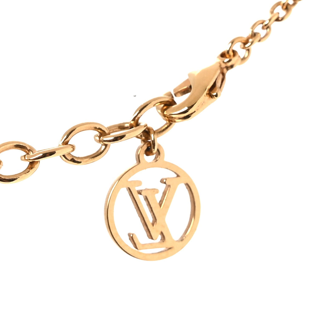 Metal L to V Necklace Gold Silver