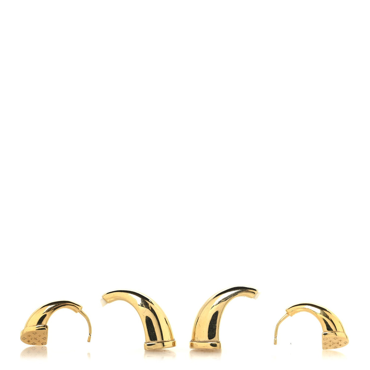 Metal Nanogram Sweet Dreams Horseshoe Earrings Gold