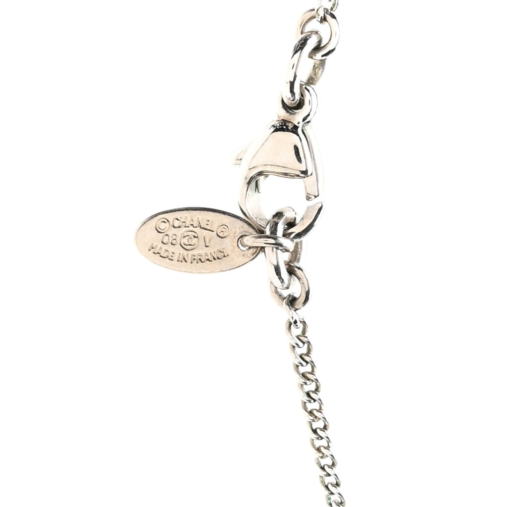 Crystal Timeless CC Necklace Silver