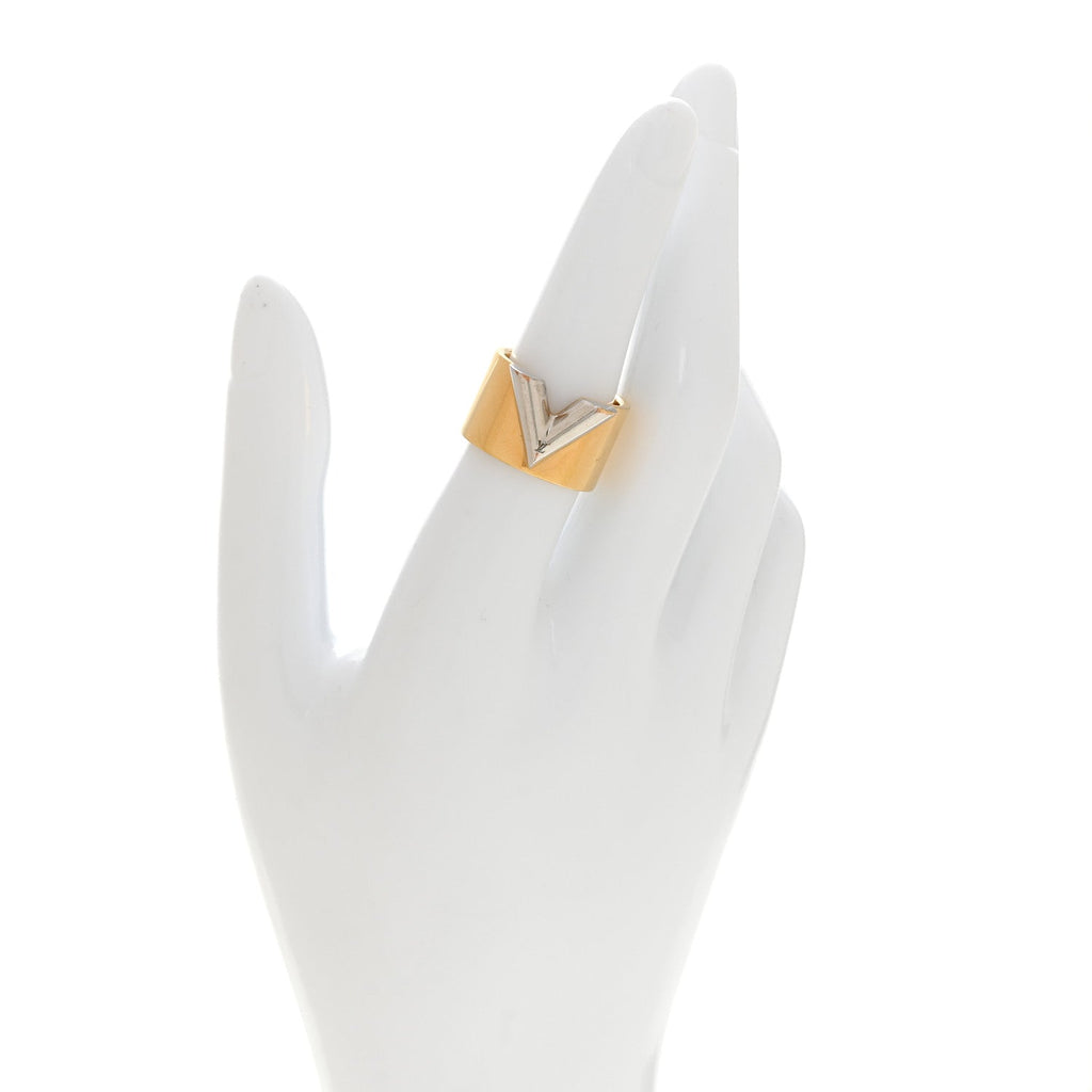 Brass Essential V Ring M Gold Silver