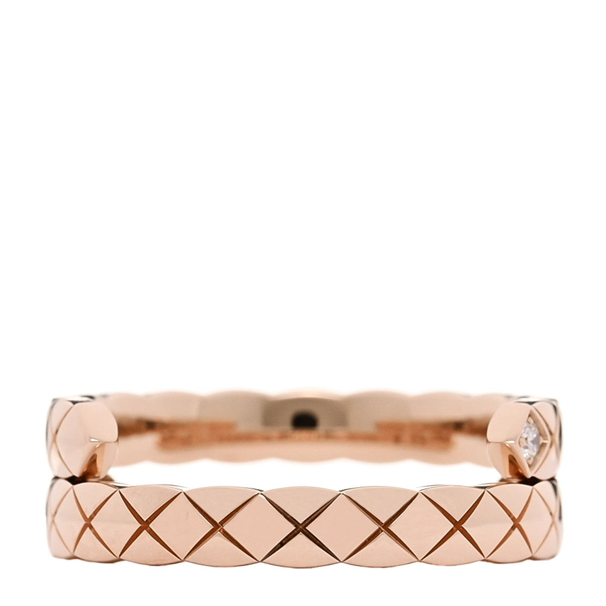 18K Beige Gold Diamond Small Coco Crush Toi Et Moi Ring 54 7