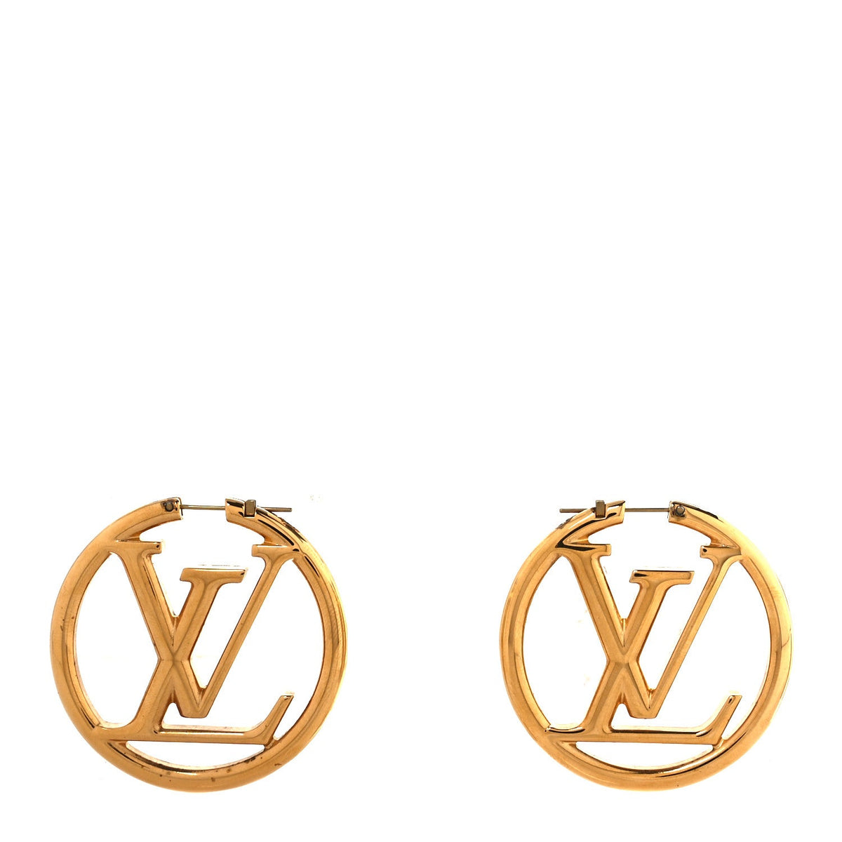 Metal Louise Hoop Earrings Gold