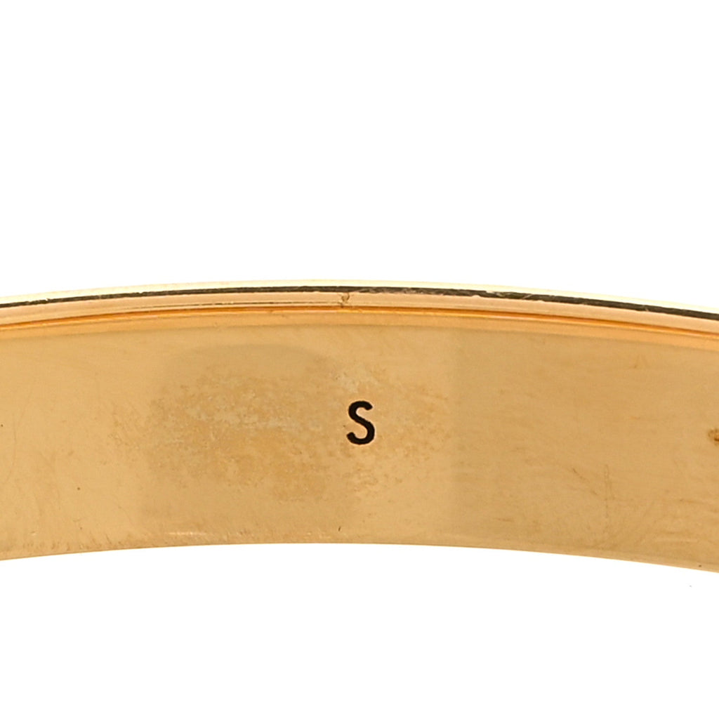 Brass Monogram Nanogram Cuff S Gold