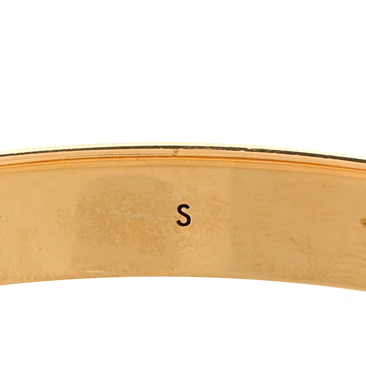 Brass Monogram Nanogram Cuff S Gold