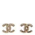 Crystal Timeless CC Earrings Light Gold