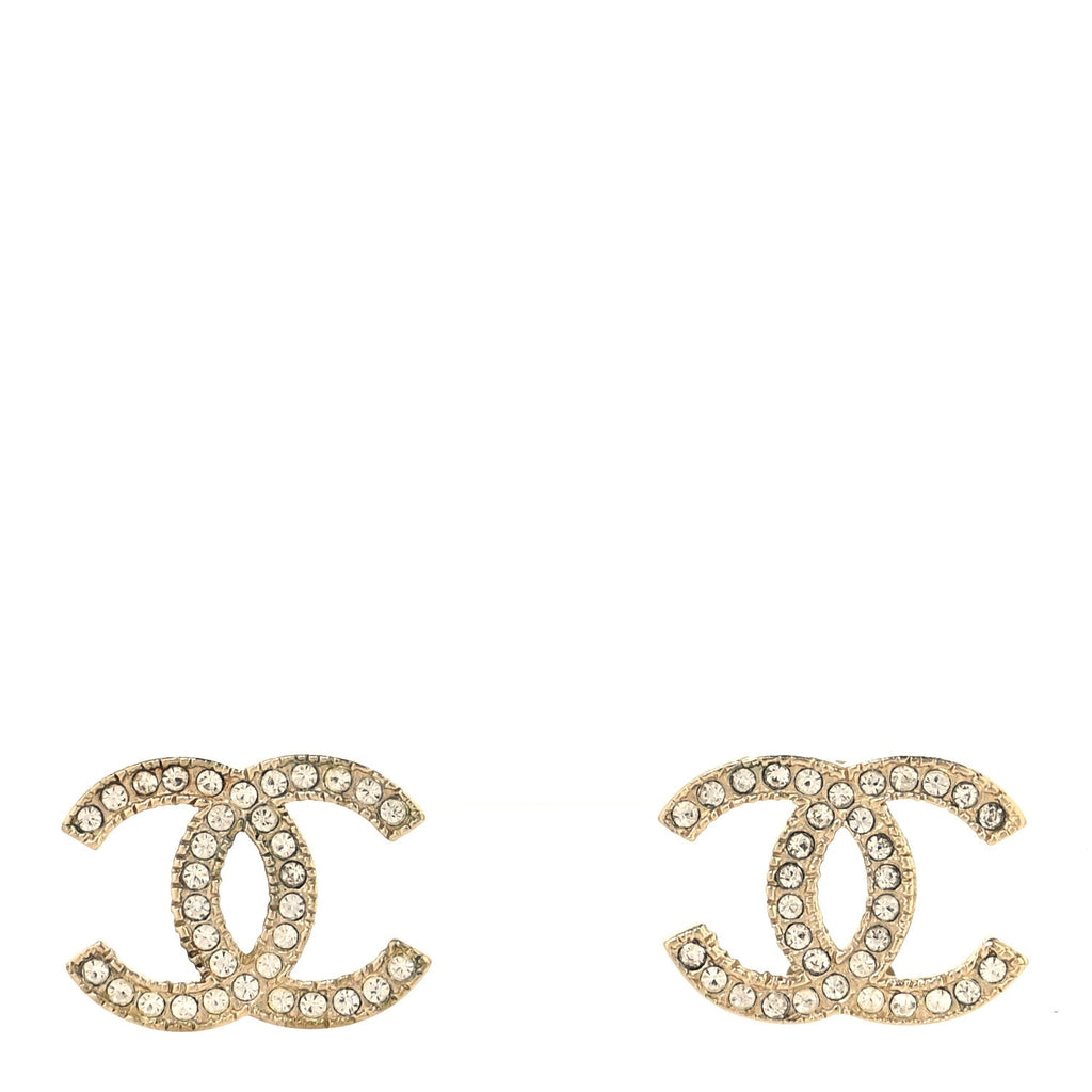 Crystal CC Earrings Gold