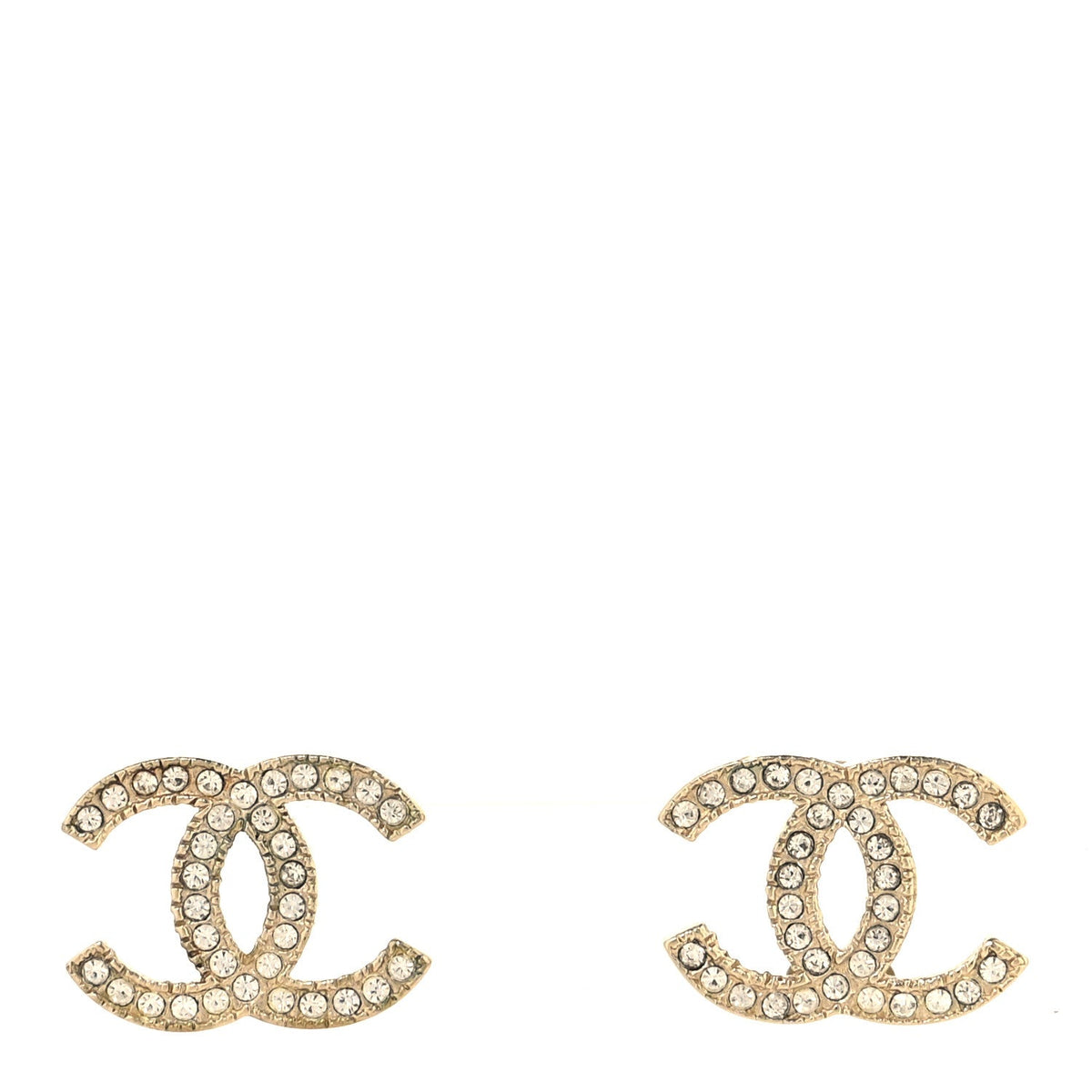 Crystal CC Earrings Gold