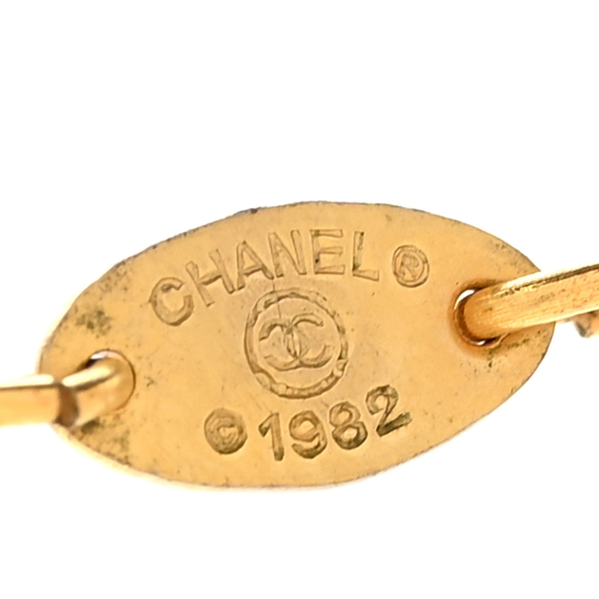 Gripoix Chicklet Sautoir Necklace Gold Red