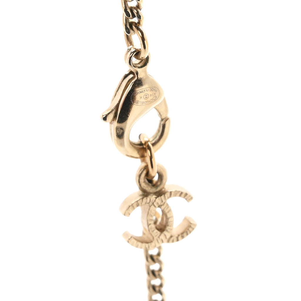 Tweed Effect CC Necklace Gold
