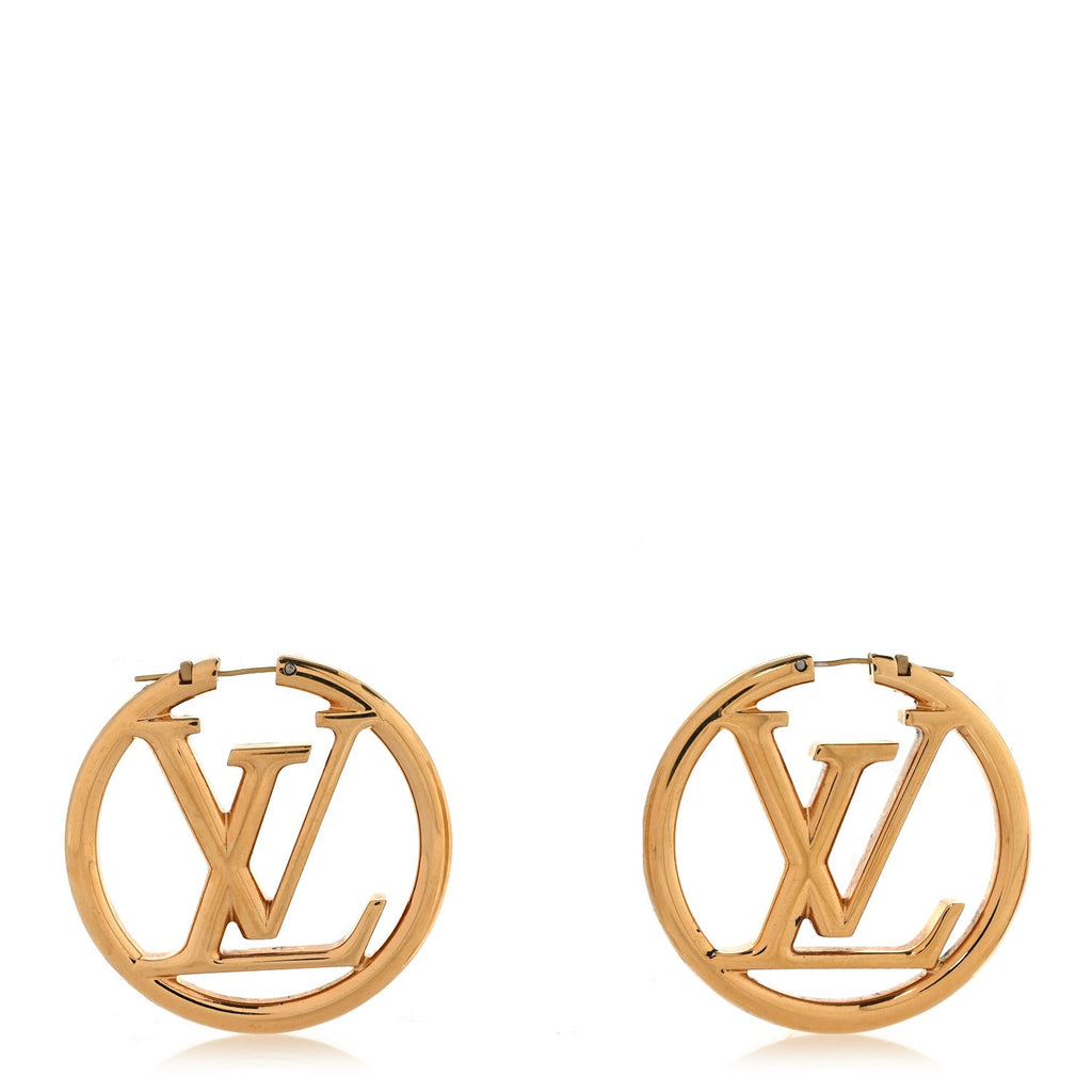 Metal Louise Hoop Earrings Gold