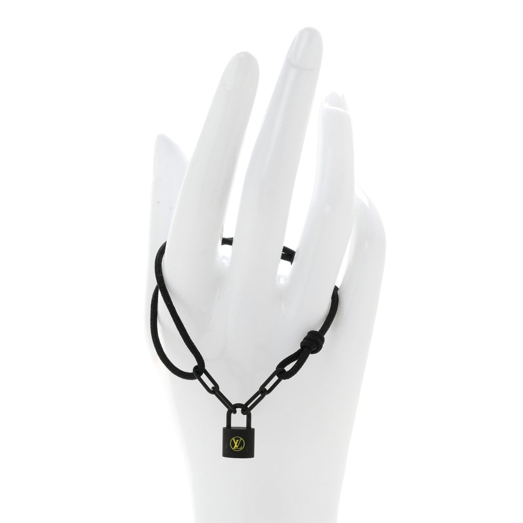Polyester Titanium Lockit Cord Bracelet Black