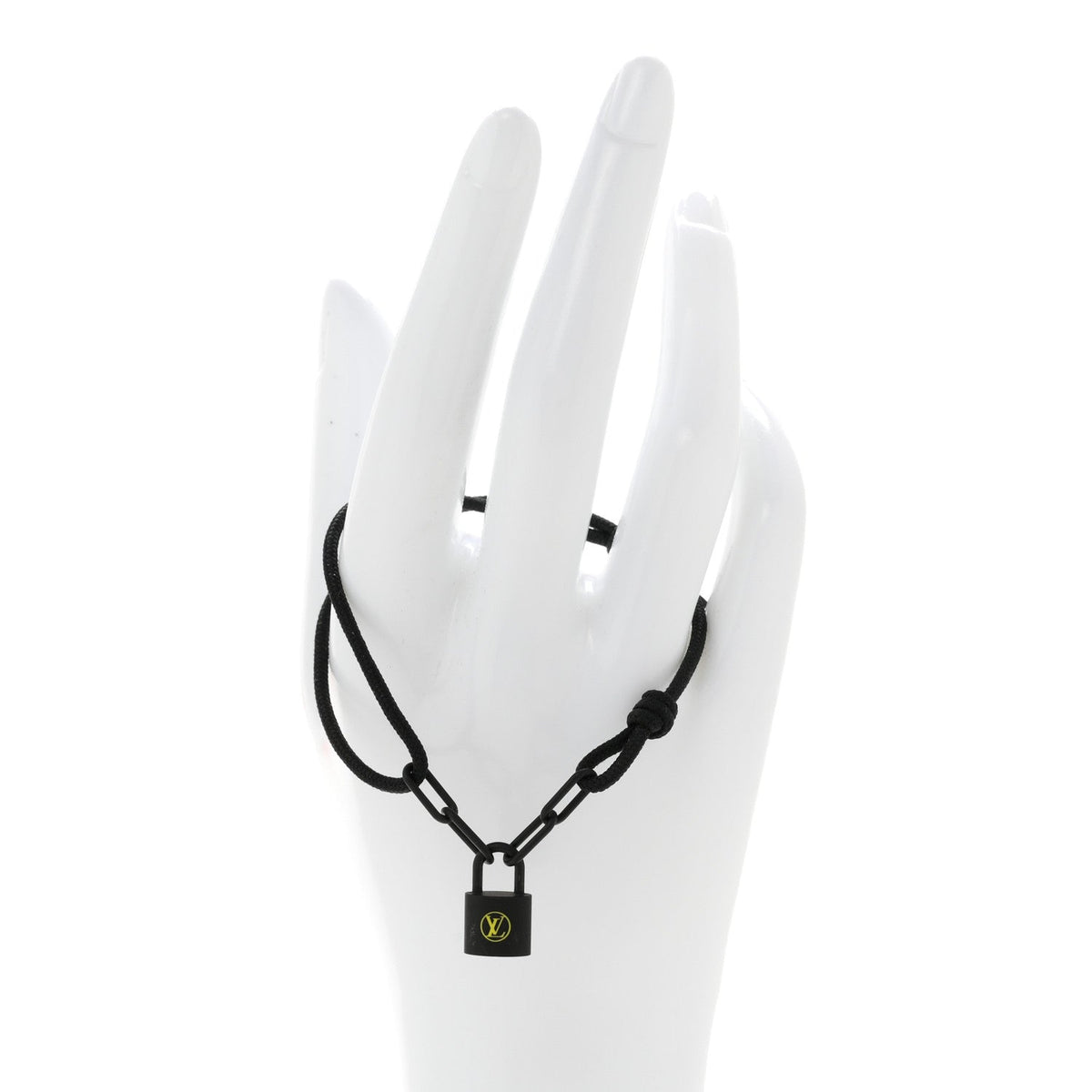 Polyester Titanium Lockit Cord Bracelet Black