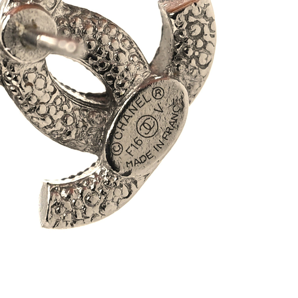 Crystal CC Earrings Silver