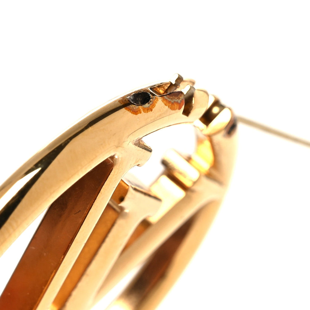Metal Louise Hoop Earrings Gold
