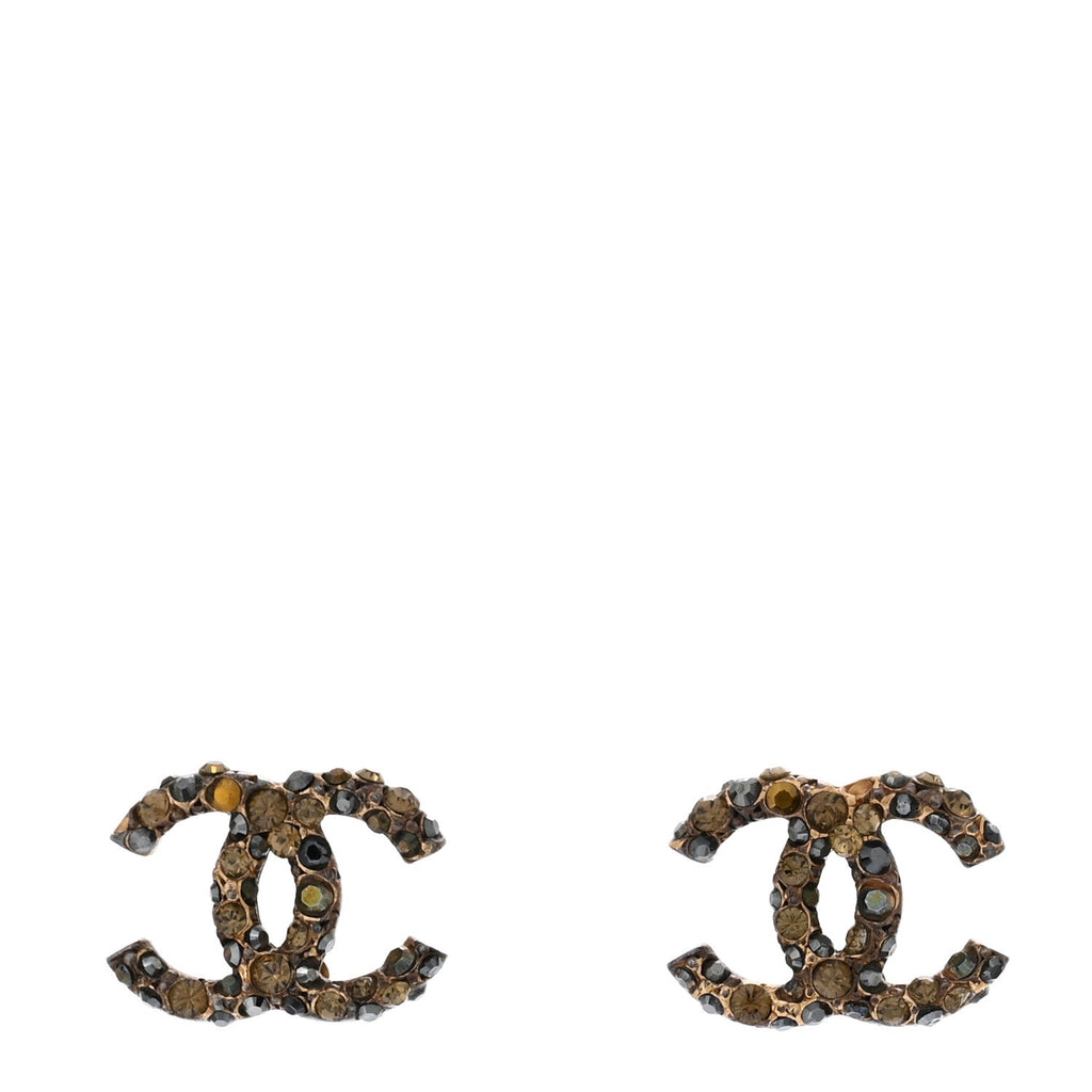 Crystal CC Earrings Silver Multicolor