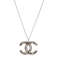 Ruthenium Twisted Camellia CC Pendant Necklace