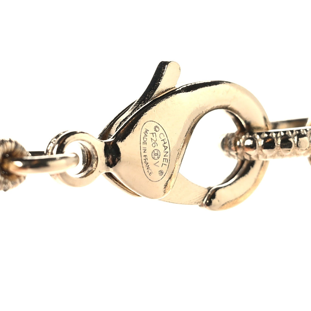 Pearl CC 100th Anniversary Necklace Light Gold
