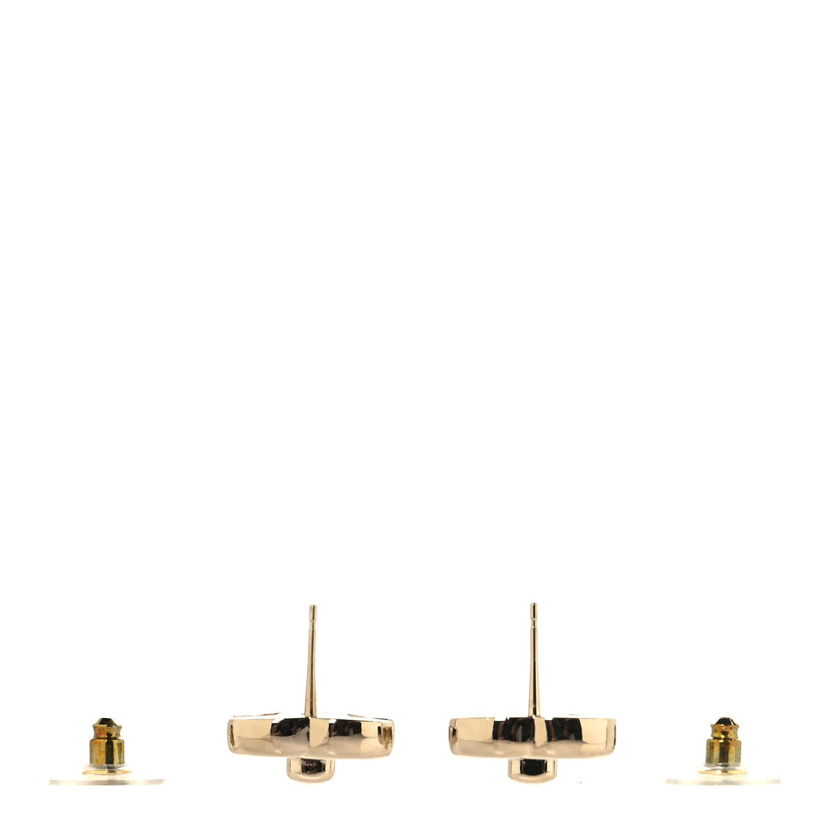Metal CC Turnlock Earrings Gold