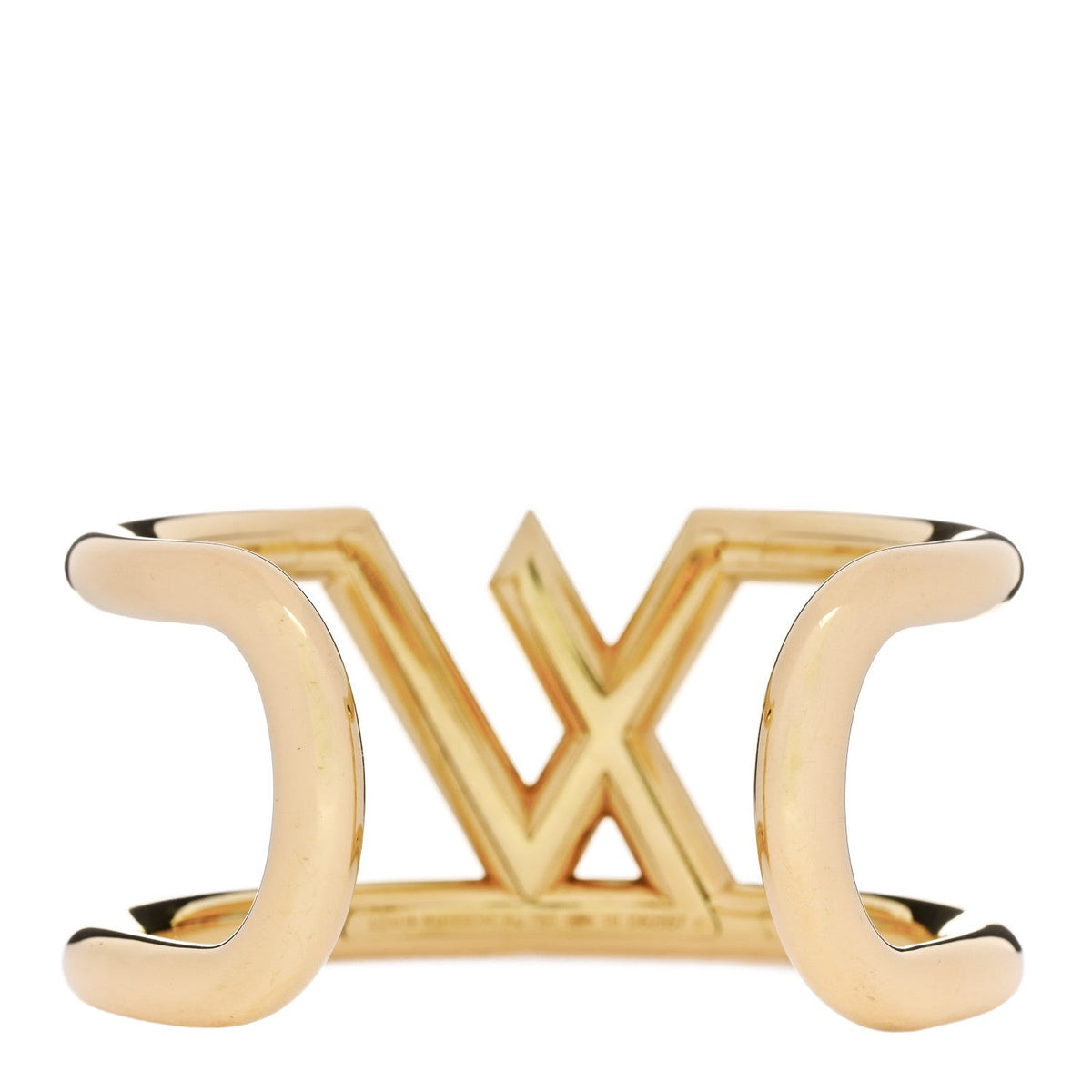 18K Yellow Gold Diamond LV Volt One Cuff Bracelet