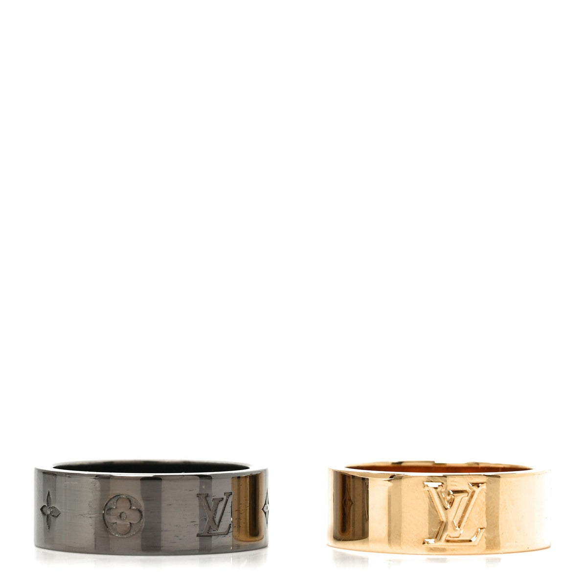 Metal LV Instinct Set of 2 Rings M 63 10.25 Silver Gold