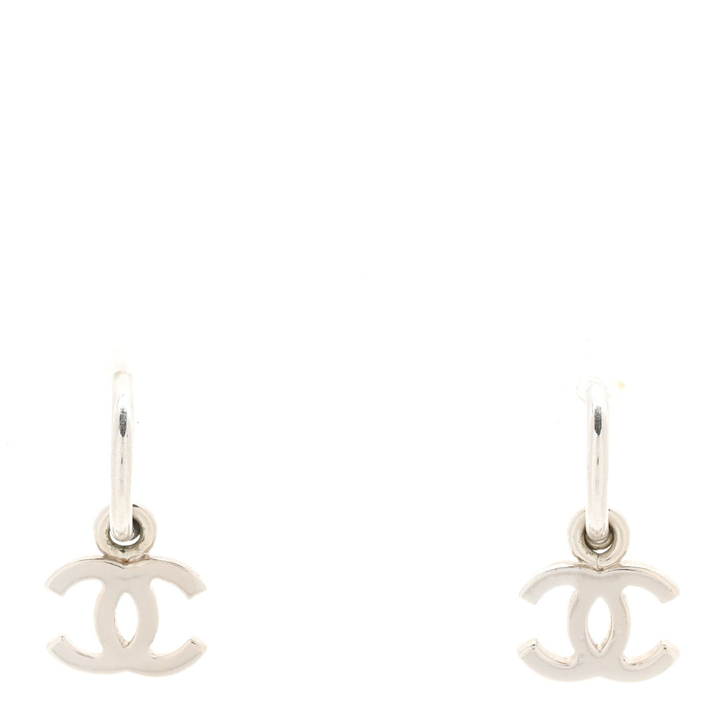 CC Drop Earrings Silver