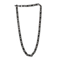 Metal Monogram Tied Up Necklace Black
