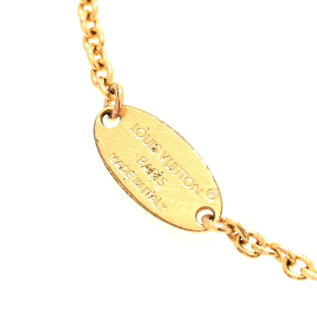 Metal Crystal LV Iconic Bracelet Gold