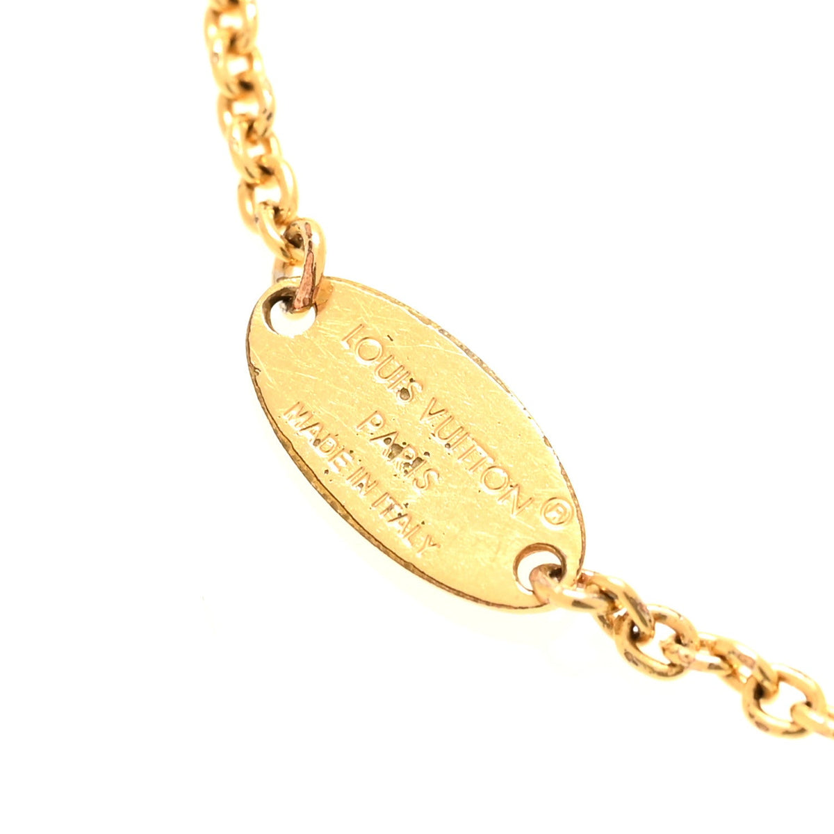 Metal Crystal LV Iconic Bracelet Gold