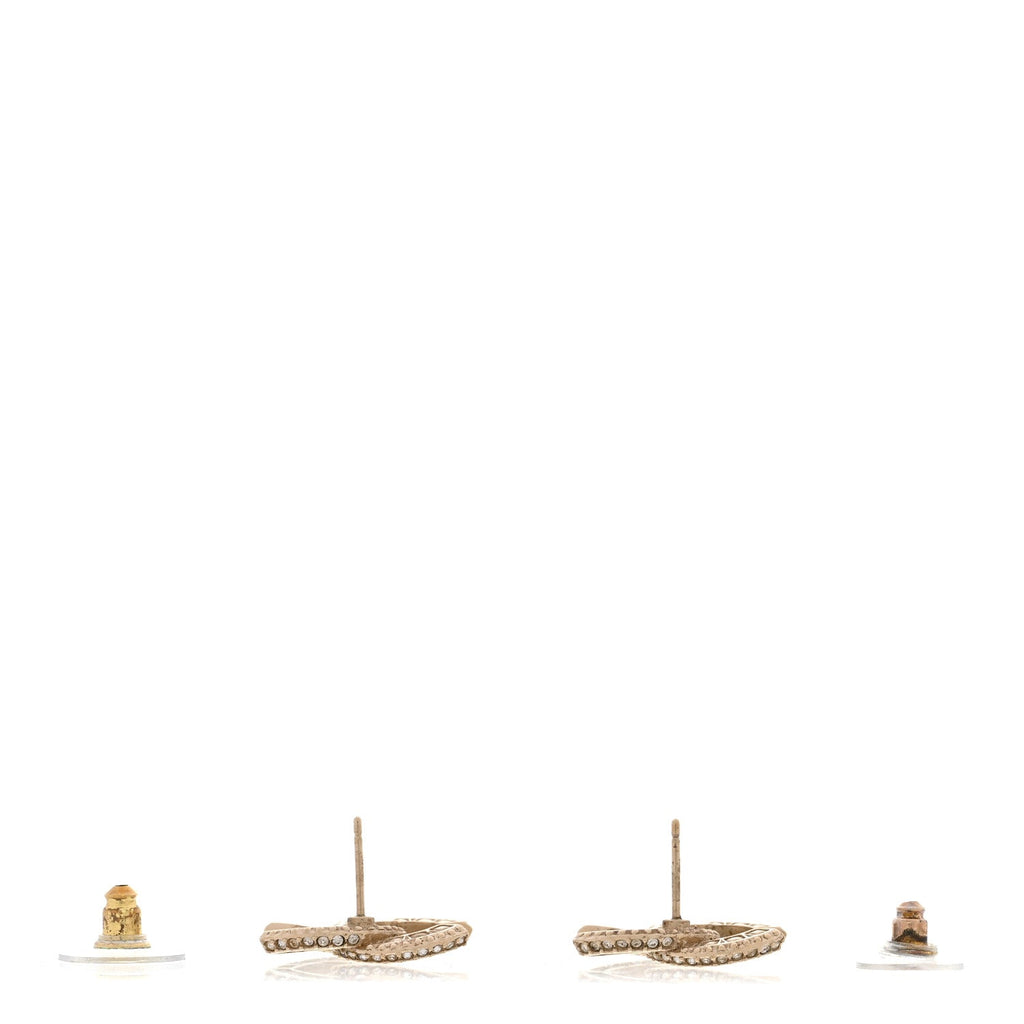 Crystal Timeless CC Earrings Light Gold