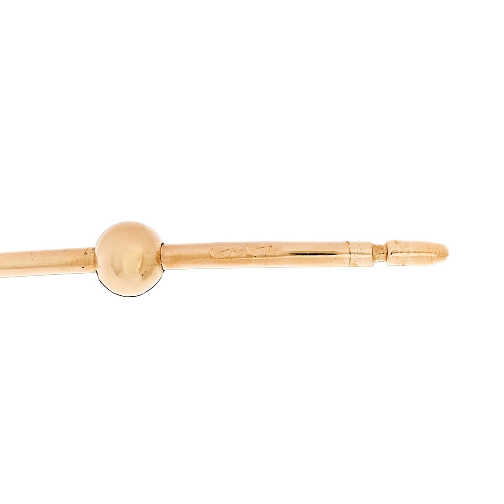 18k Yellow Gold Cultured Pearl Monogram Hoop Earrings