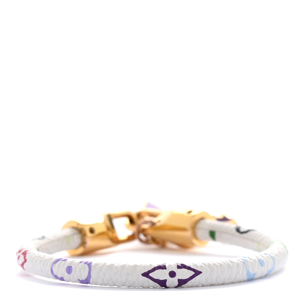 Monogram Multicolor Luck It Bracelet 19 White
