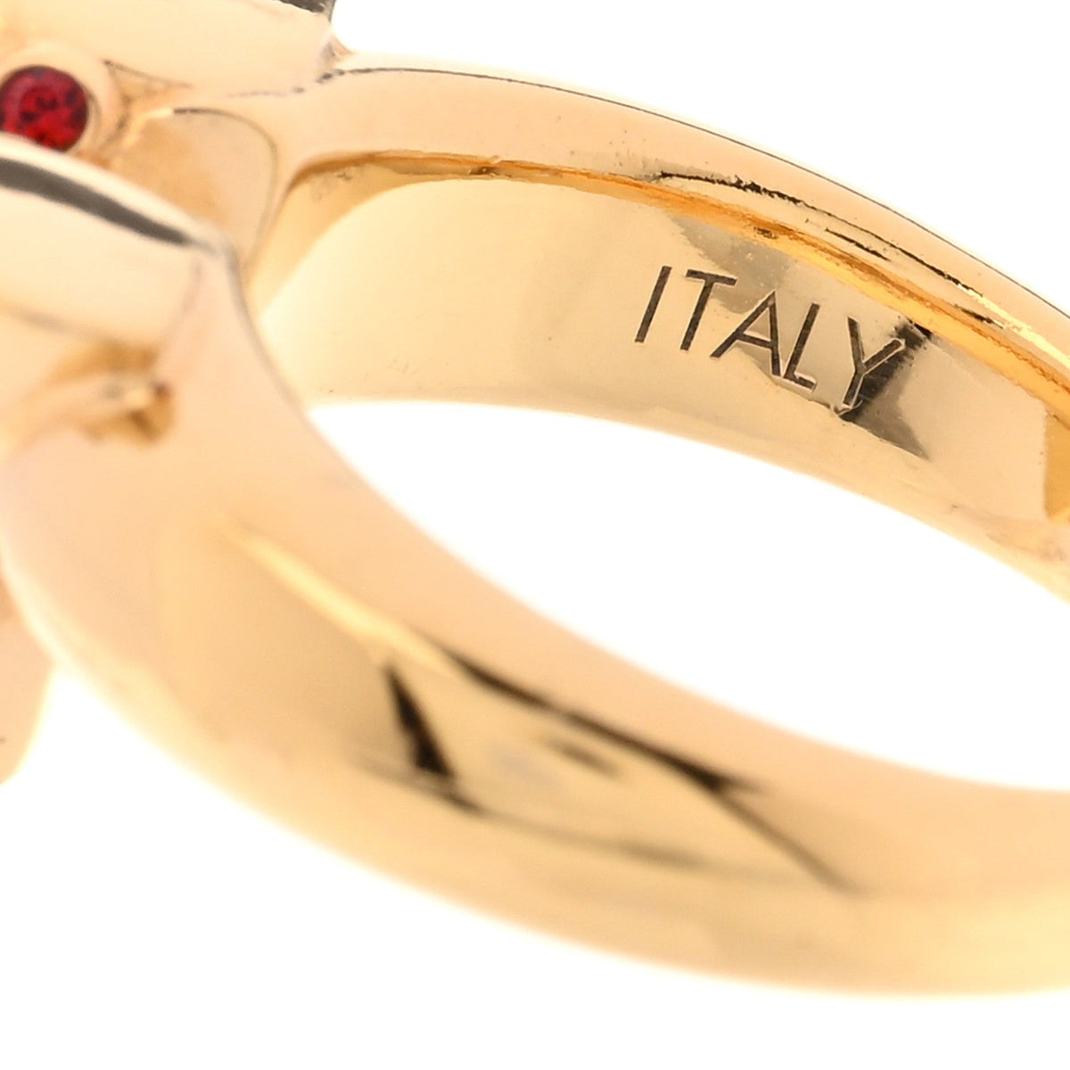 Crystal Planet Essential V Ring 53 6.25 Multicolor Gold