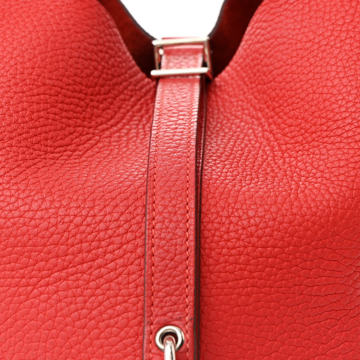 Taurillon Clemence Picotin Lock 22 MM Rouge Pivoine