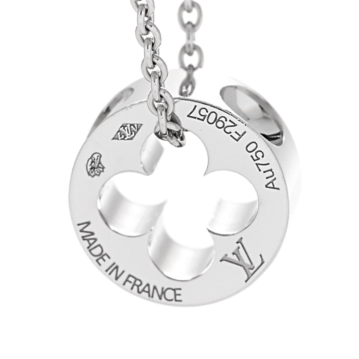 18K White Gold Empreinte Pendant Necklace