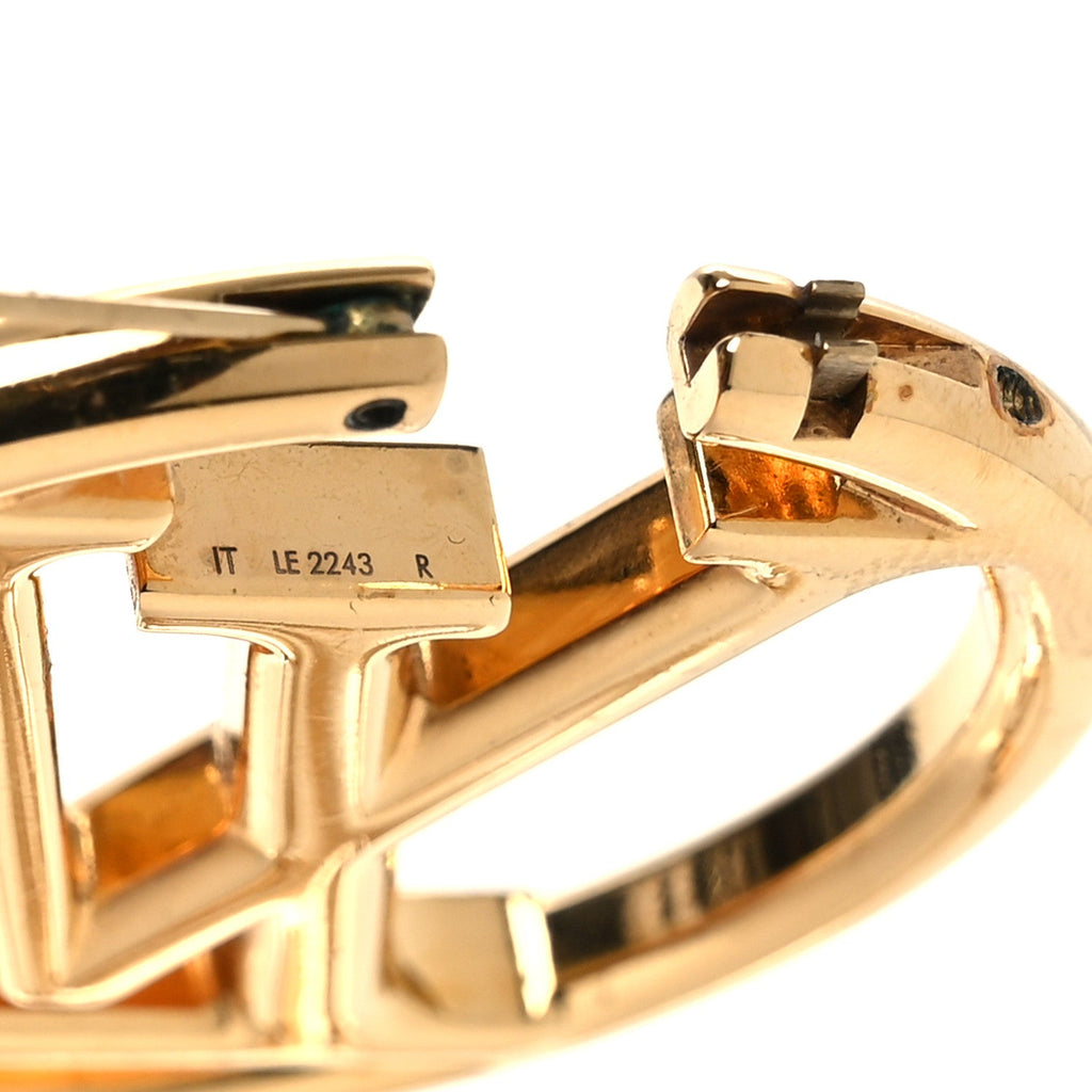 Metal Louise Hoop Earrings Gold