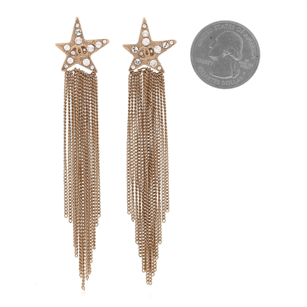 Swarovski Crystal CC Star Earphone Charms  Gold
