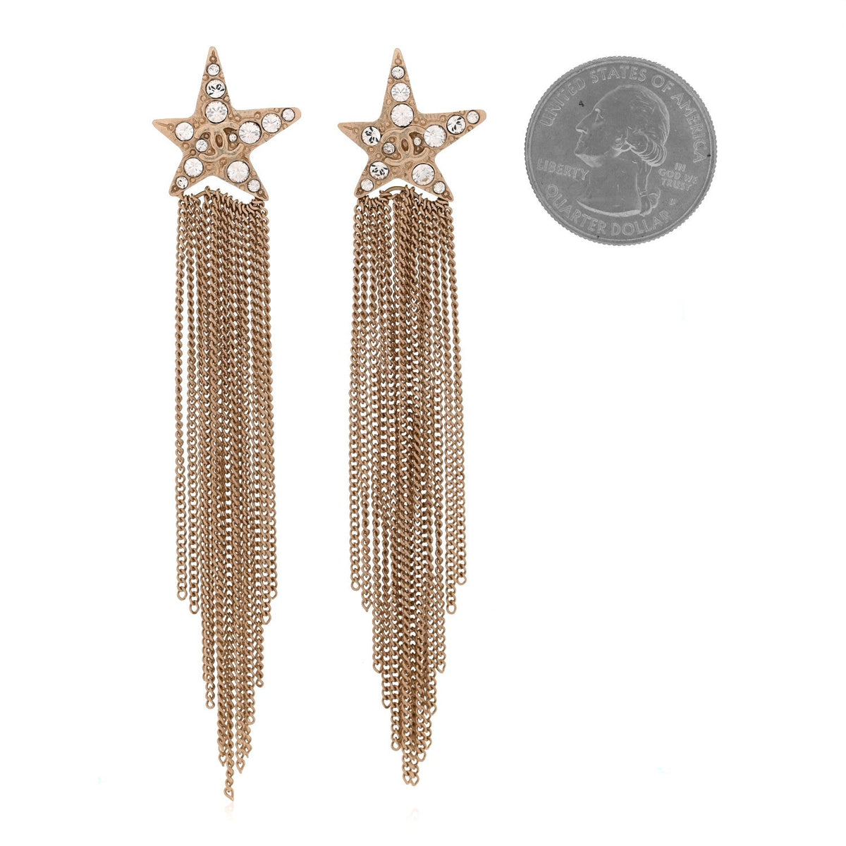 Swarovski Crystal CC Star Earphone Charms  Gold