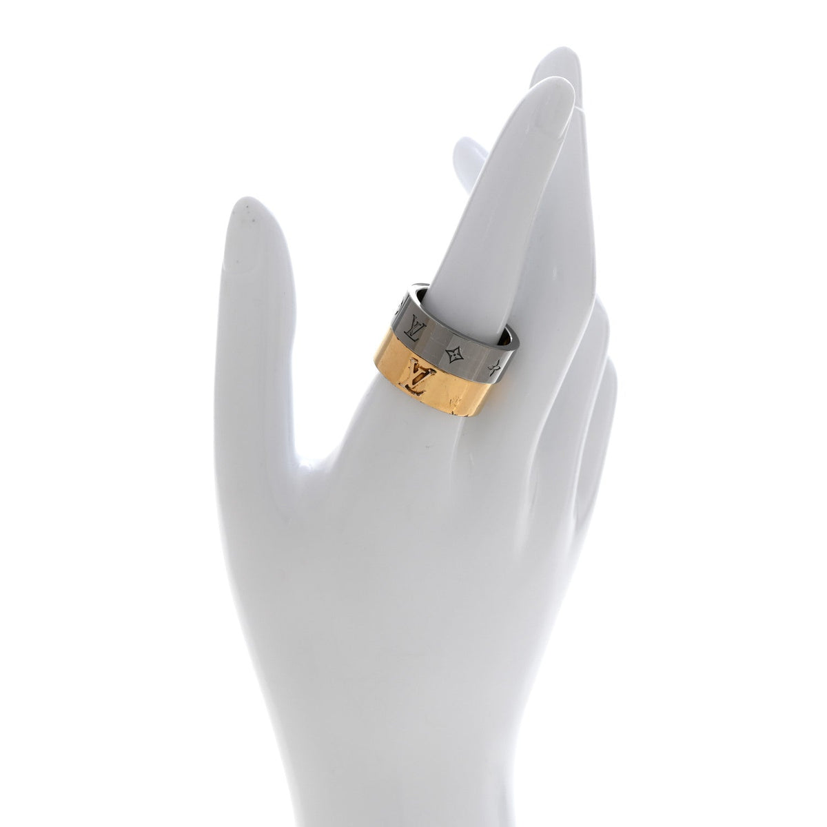 Metal LV Instinct Set of 2 Rings L 63 10.25 Silver Gold