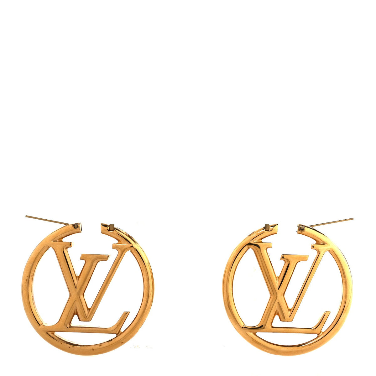 Metal Louise Hoop Earrings Gold