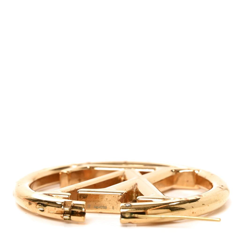 Metal Louise Hoop Earrings Gold