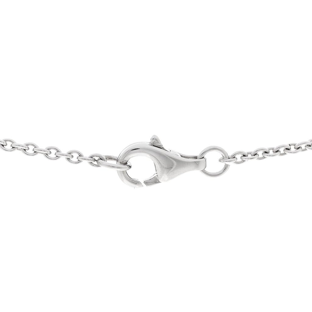 18K White Gold Diamond Bouton de Camelia Pendant Necklace