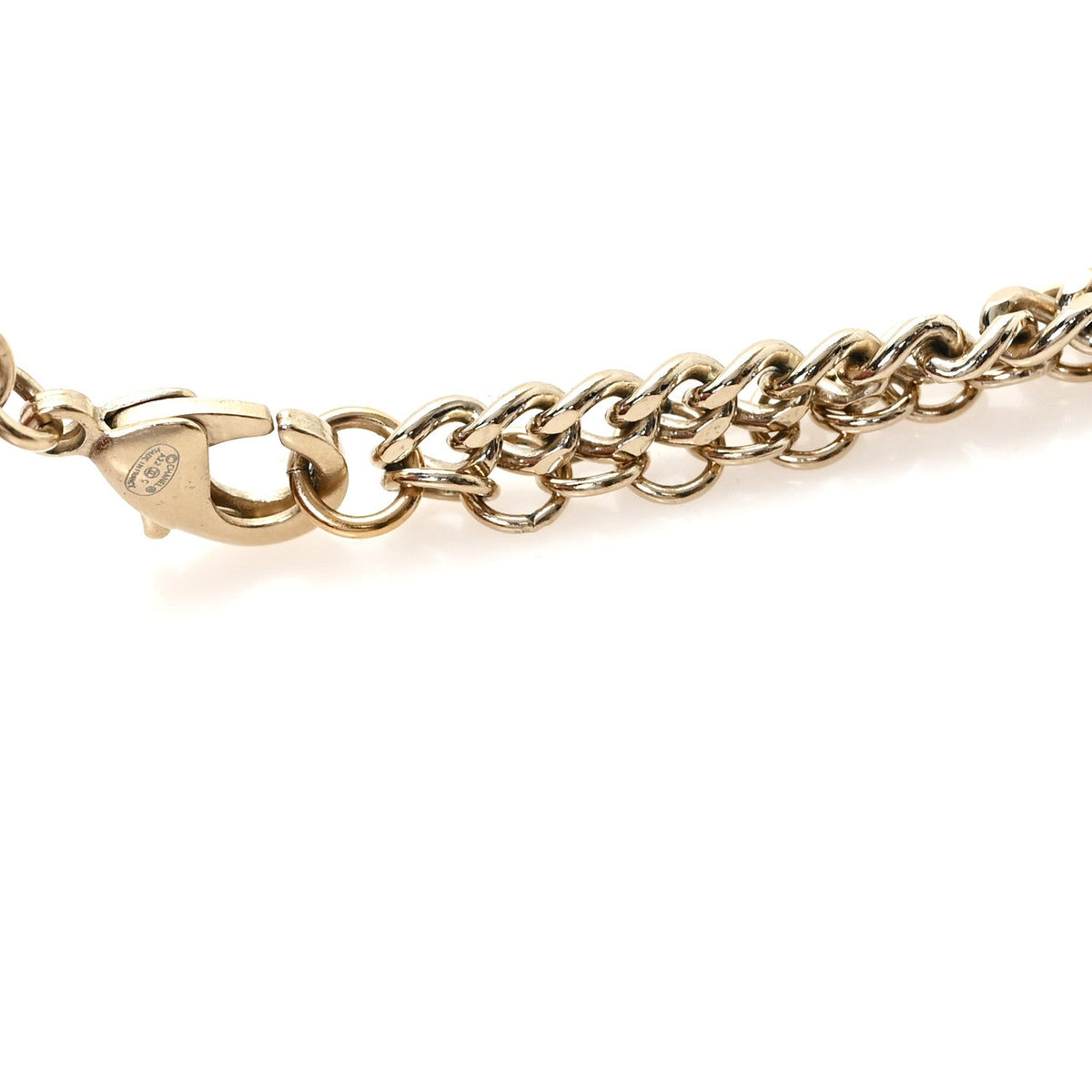 Crystal Resin CC Chain Link Short Necklace Black Gold