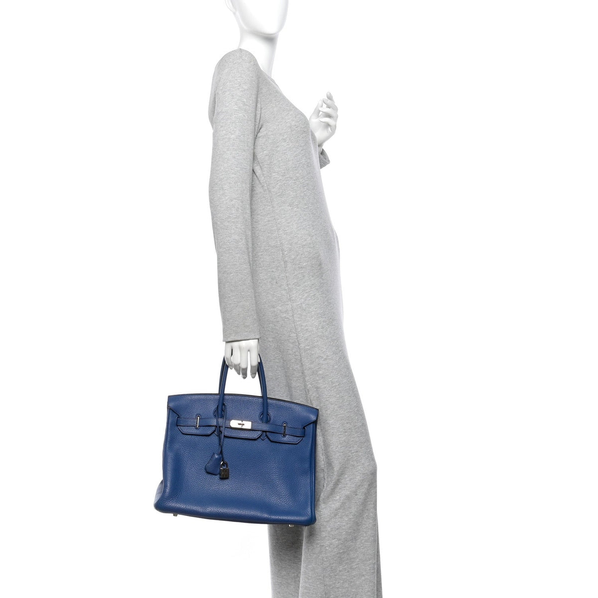 Taurillon Clemence Birkin 35 Bleu Brighton