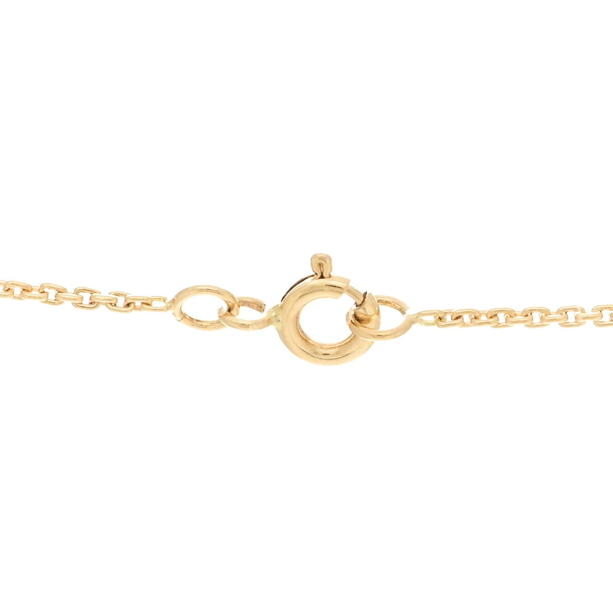 18K Yellow Gold Diamond Small LV Volt One Pendant Necklace