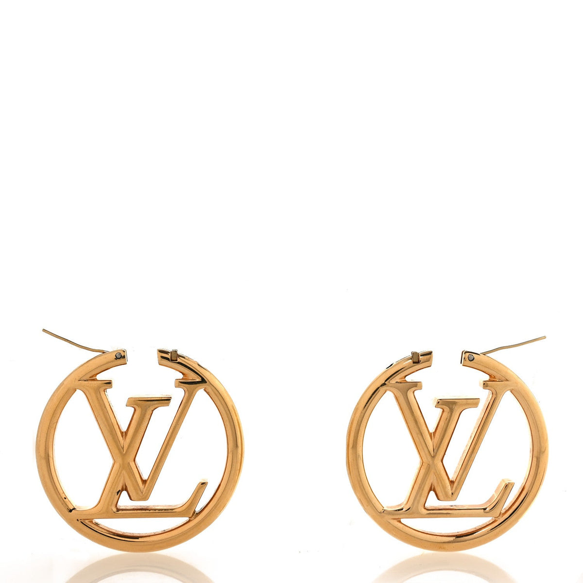 Metal Louise Hoop Earrings Gold