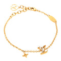Metal Crystal LV Iconic Bracelet Gold