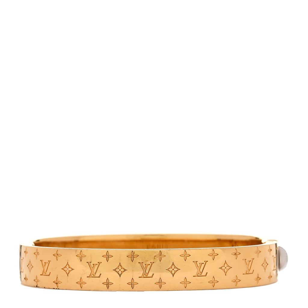 Brass Monogram Nanogram Cuff S Gold