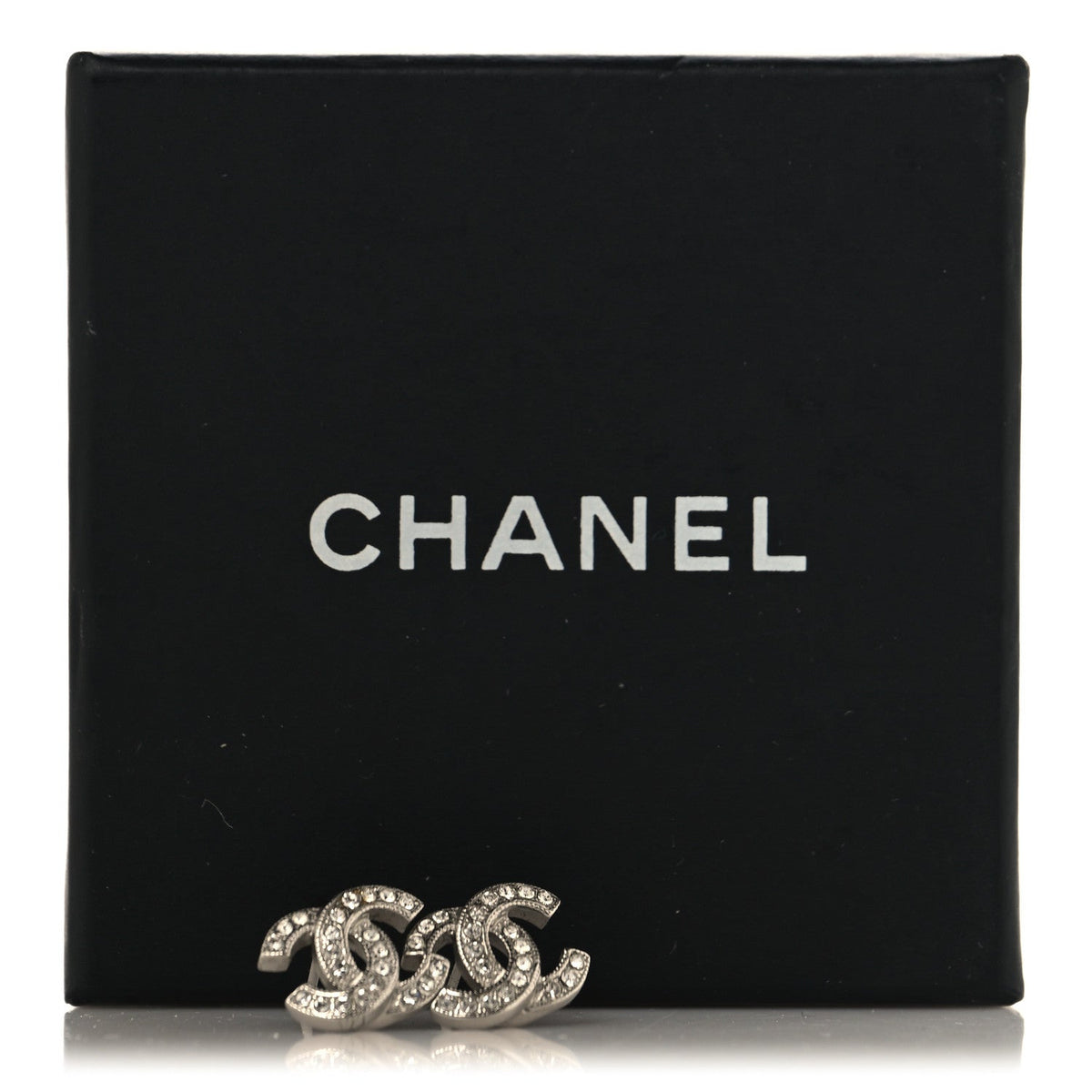 Crystal CC Earrings Silver
