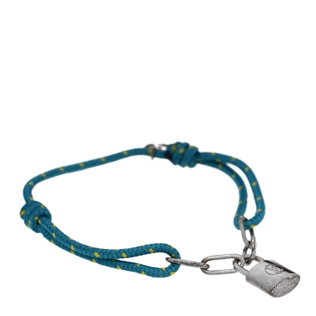 X Virgil Abloh Sterling Silver Lockit Bracelet Blue Yellow
